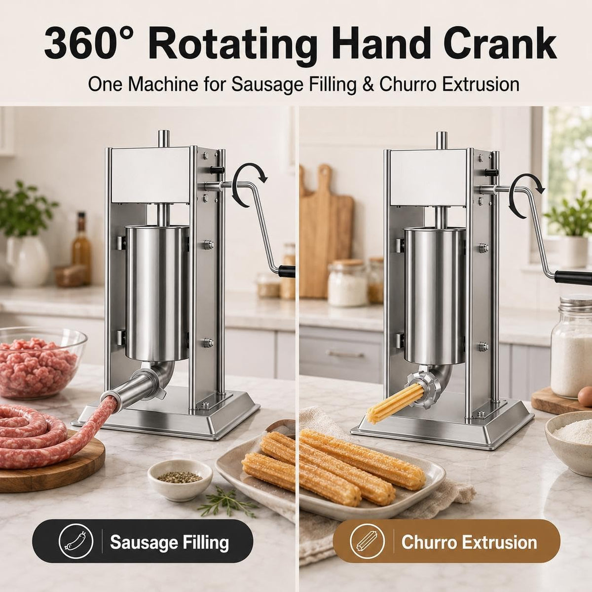 3L Stainless Sausage Stuffer V809
