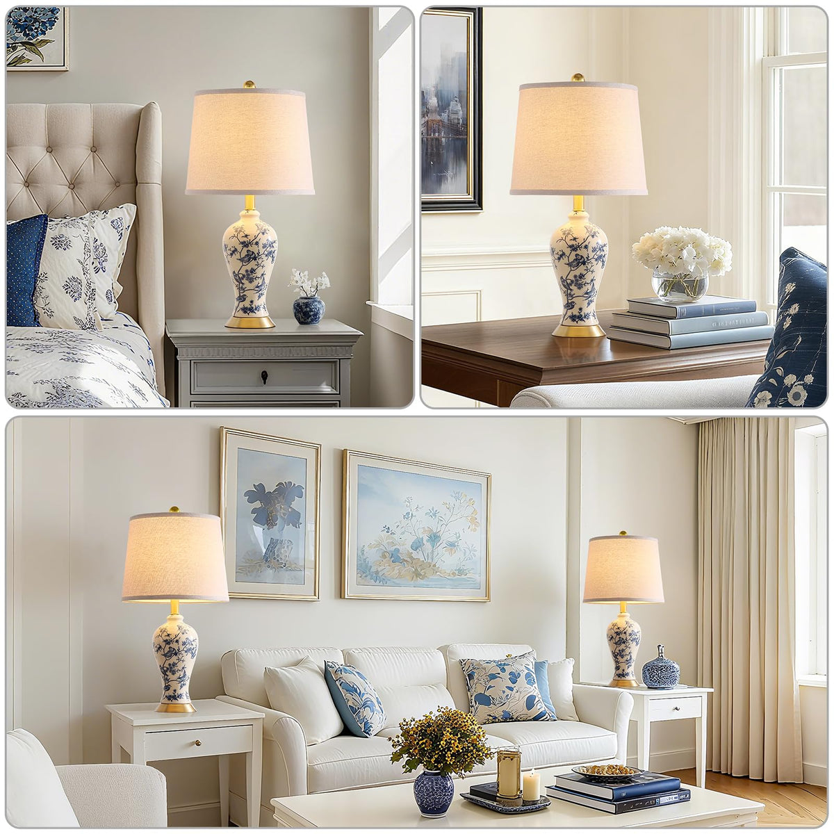 24" Ceramic Table Lamps Set of 2 A300