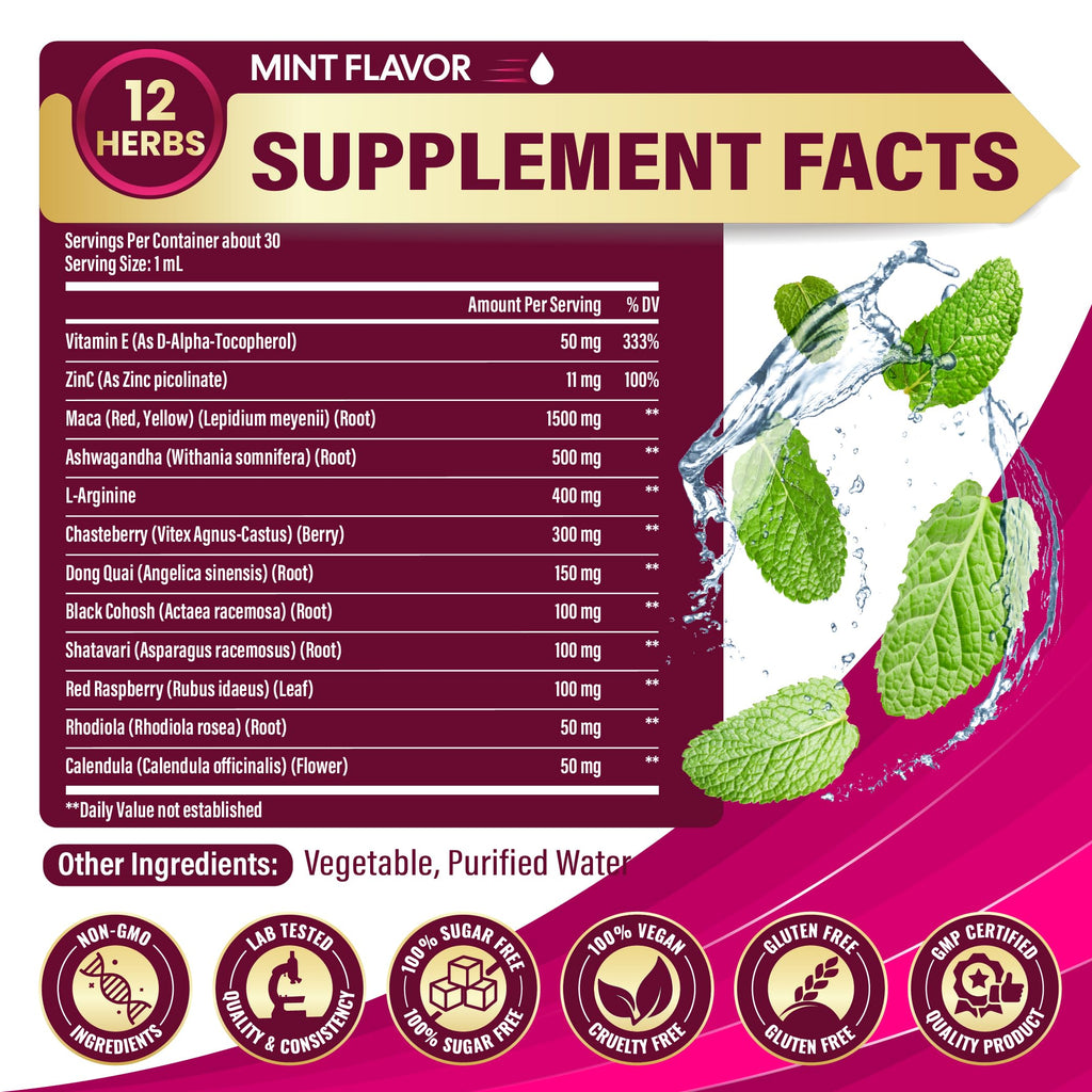 Maca Root Liquid Drops with Ashwagandha 1 Fl Oz K557