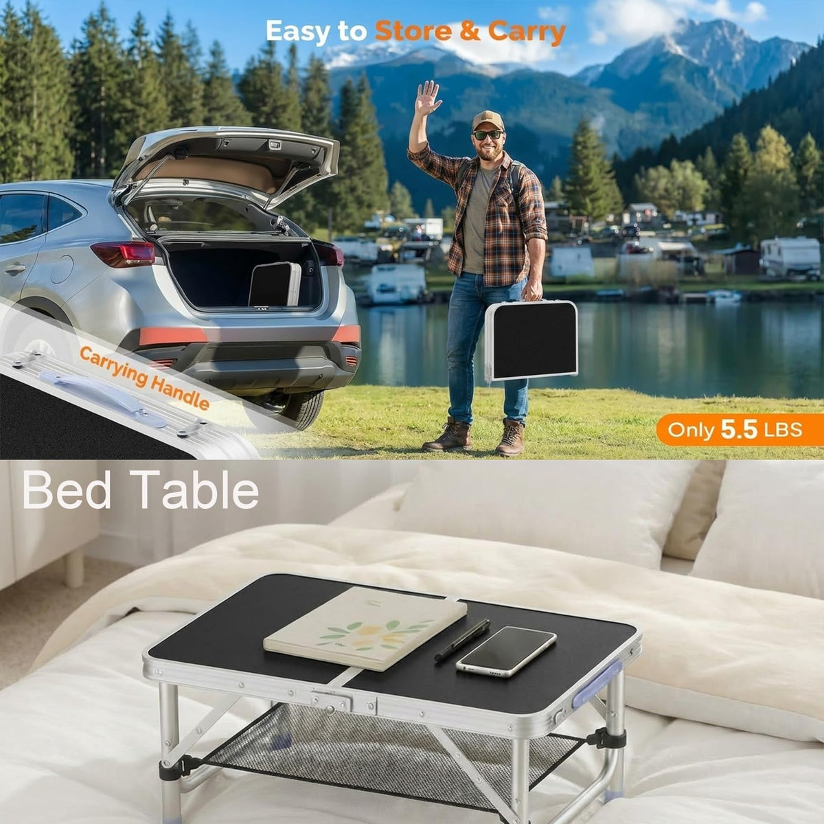 2FT Folding Table 3 Adjustable Height E477318