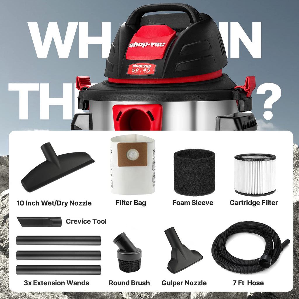 5 Gallon 4.5 Peak HP Wet/Dry Vacuum W54523