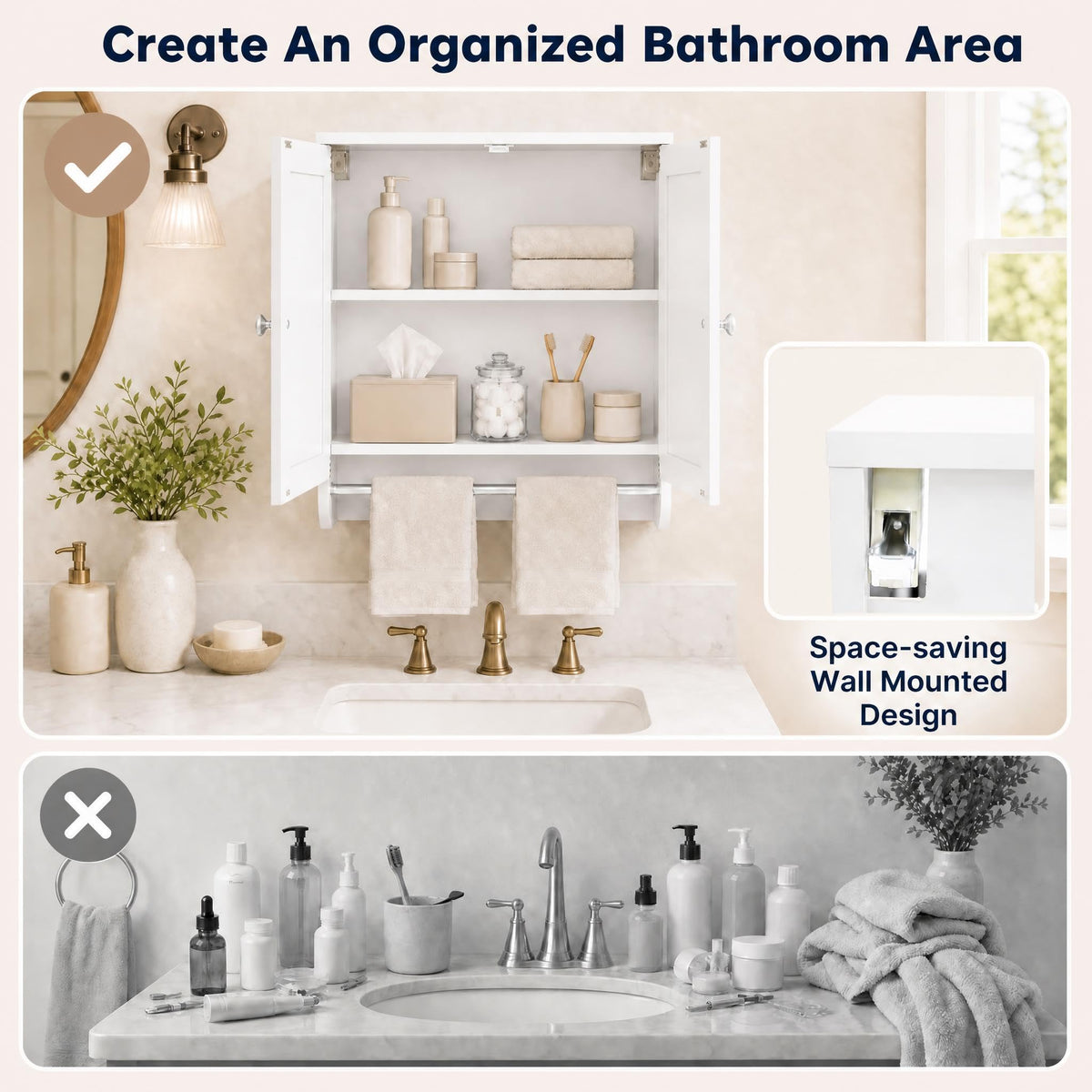 Wall Mounted Bathroom Cabinet V296