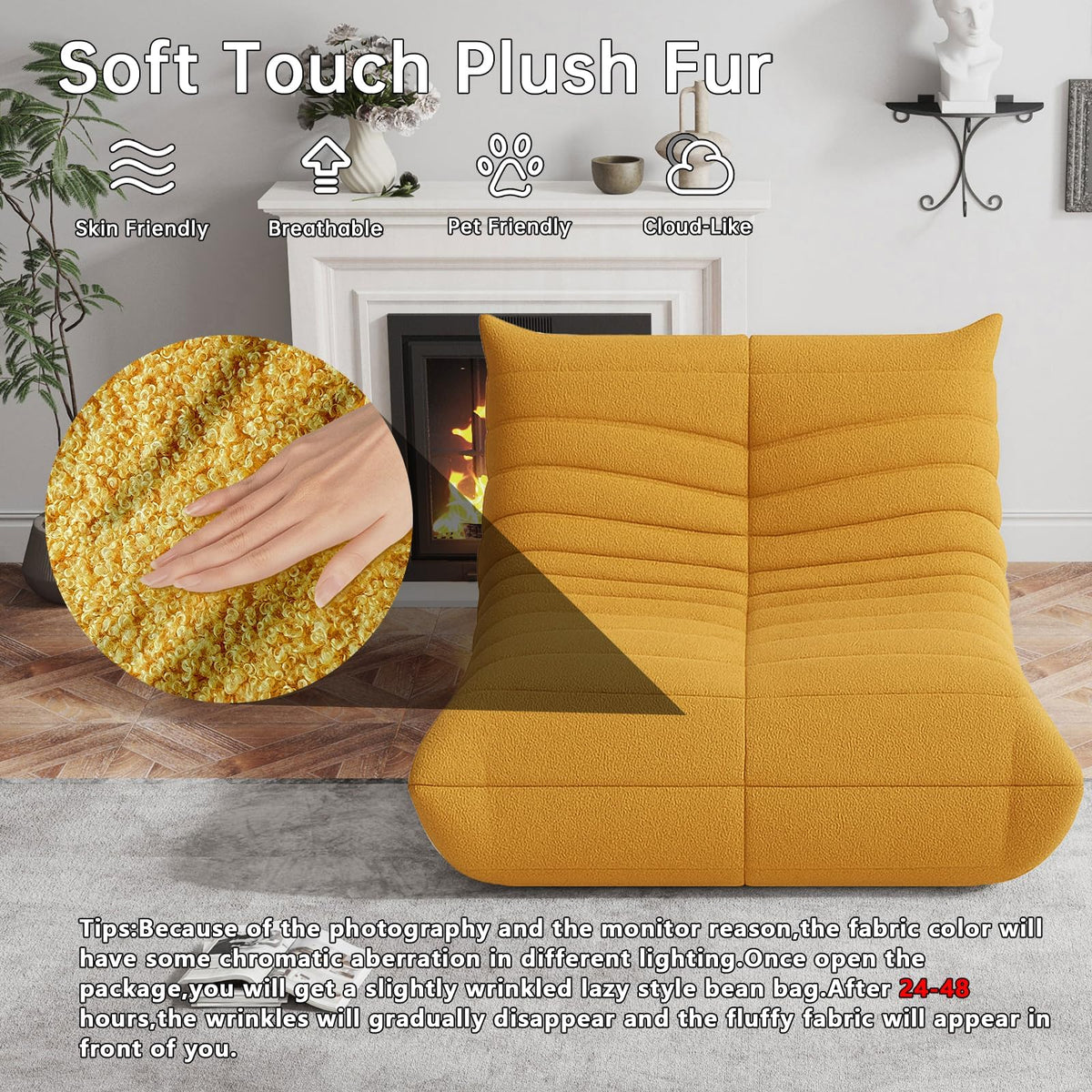 Giant Bean Bag Chair with Memory Foam Y28467