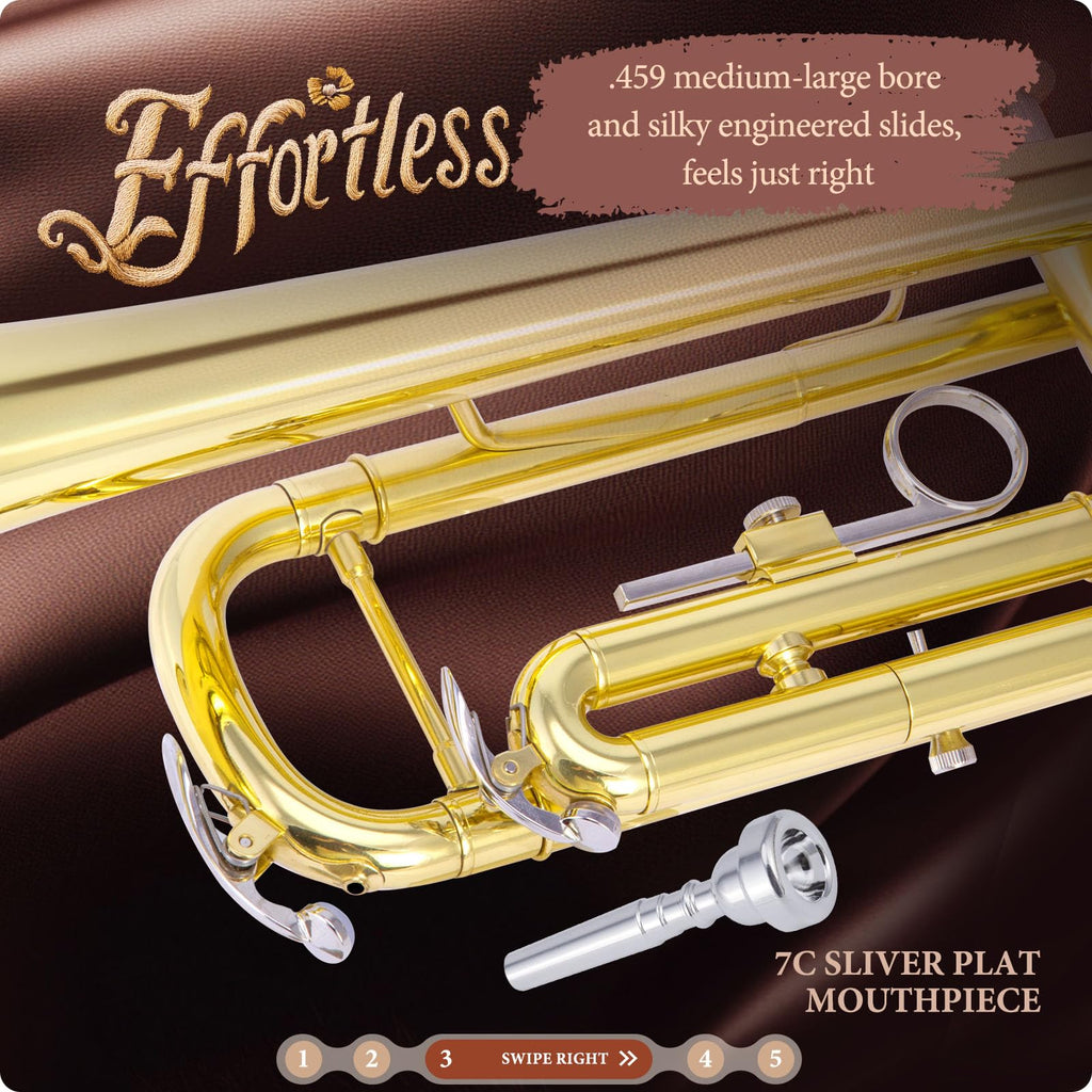 Standard Trumpet with Hard Case, 7C Mouthpiece & Cleaning Kit G4330