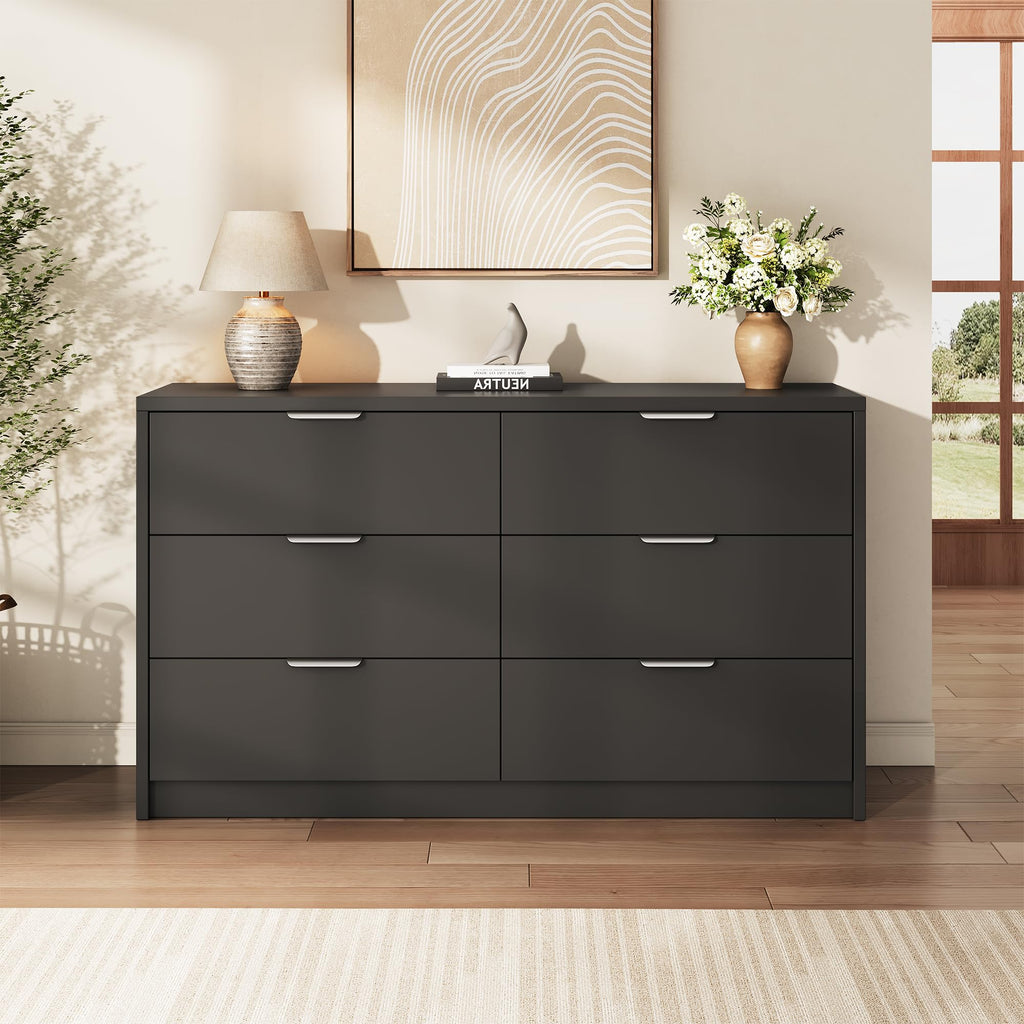 53" Wide 6 Drawer Wood Dresser T76260