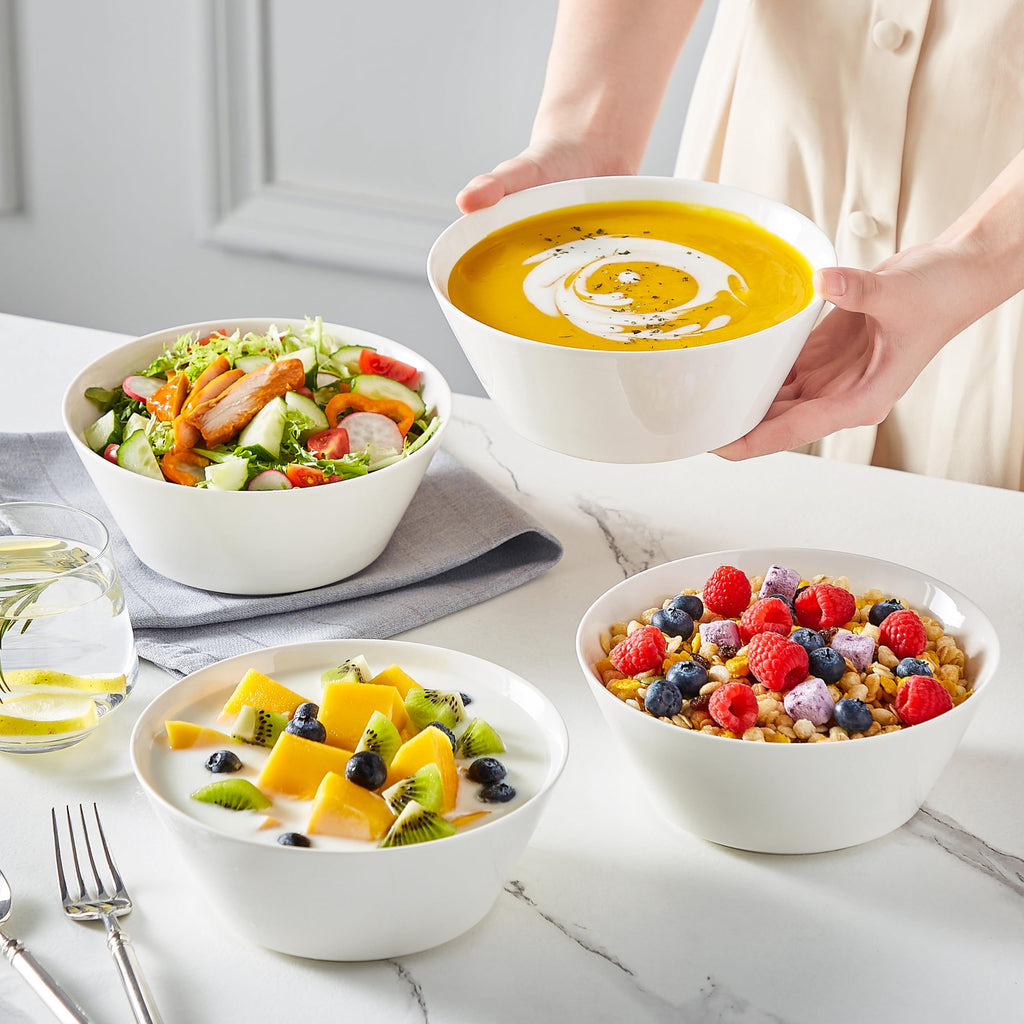 35 OZ Soup Bowls Set of 4 and 24 OZ Cereal Bowls Set of 6 I201505
