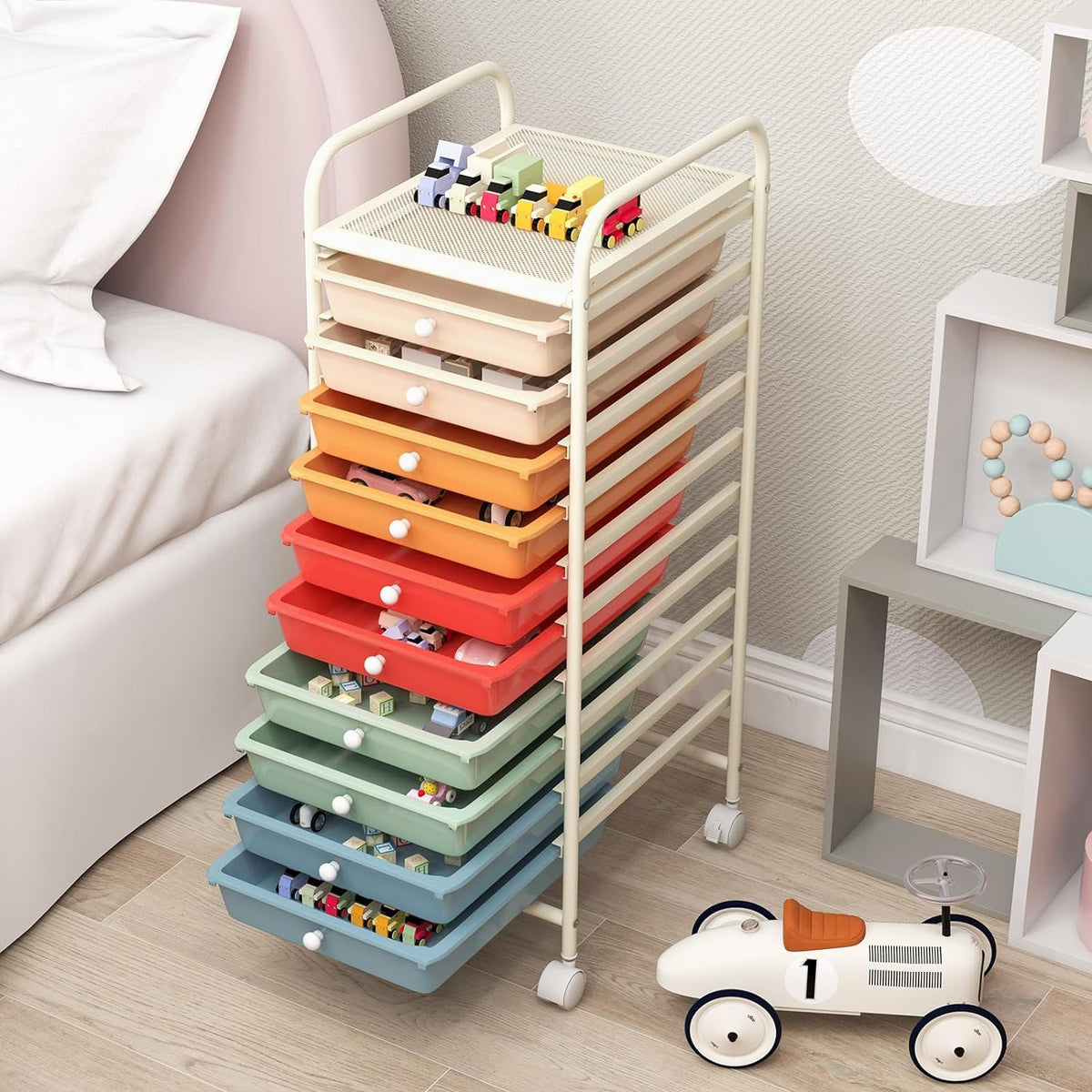 10 Drawer Rolling Storage Cart Y302687
