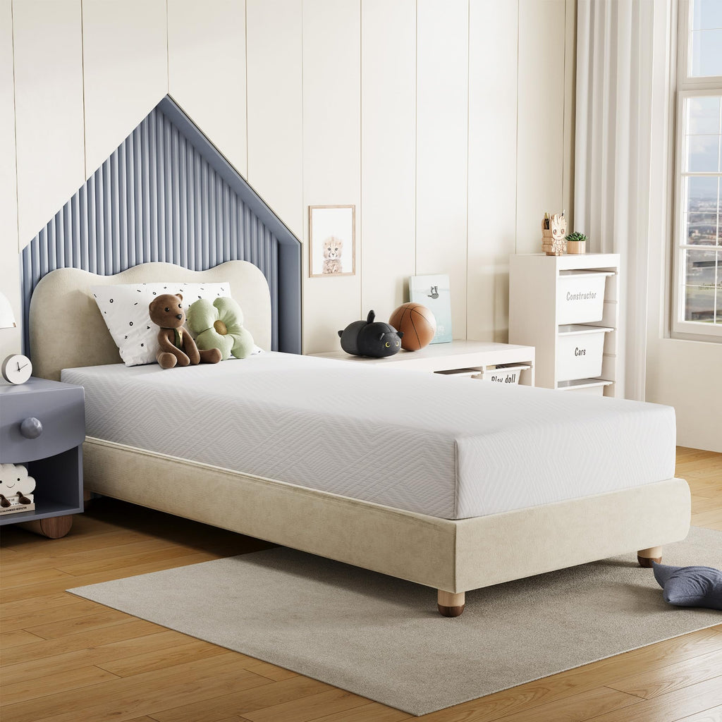Twin Memory Foam Mattress 5 Inch Medium Firm White T6844