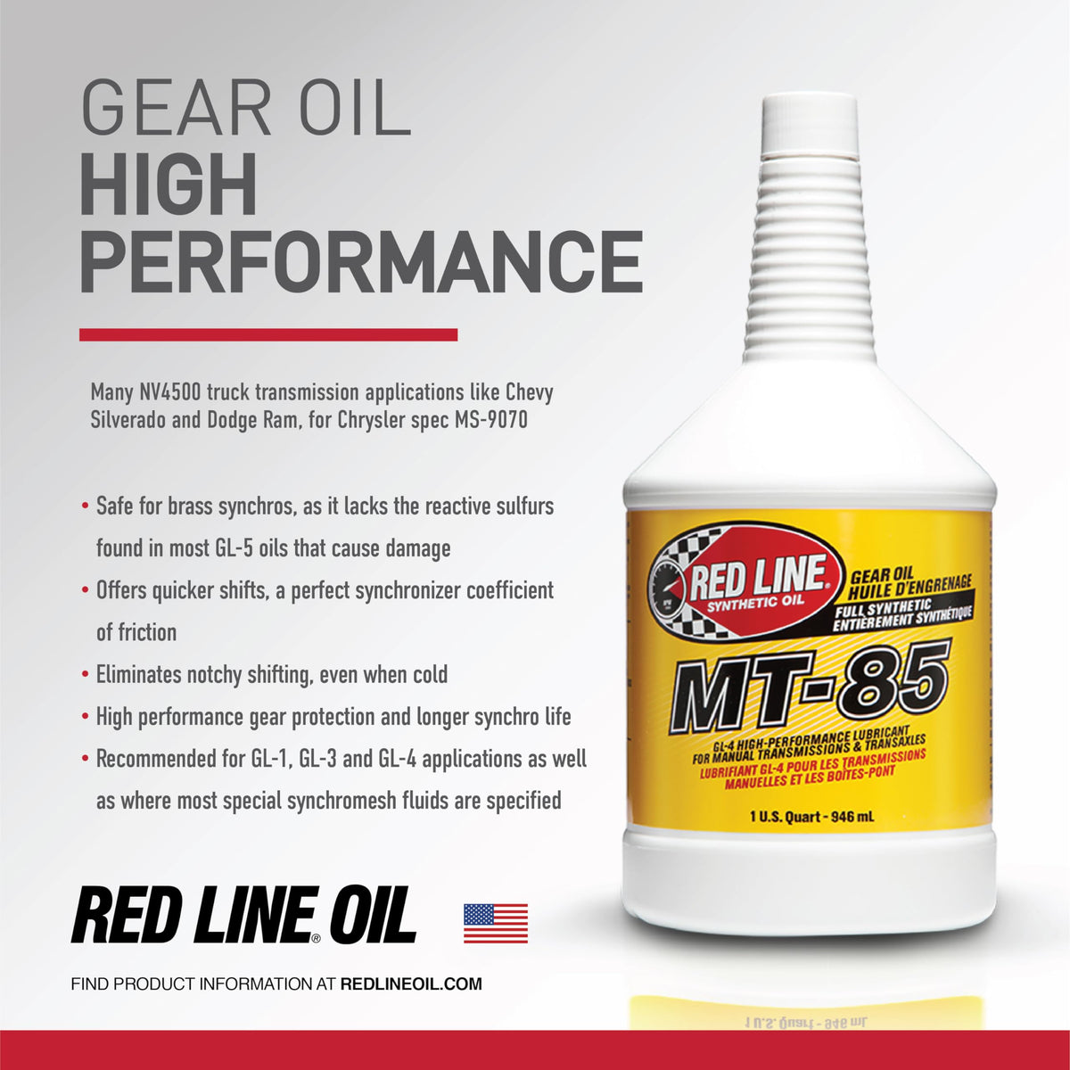 75W85 GL-4 Manual Transmission Gear Oil 1 Gallon M1693