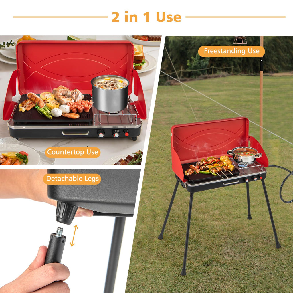 Portable Propane Gas Grill & Stove M495