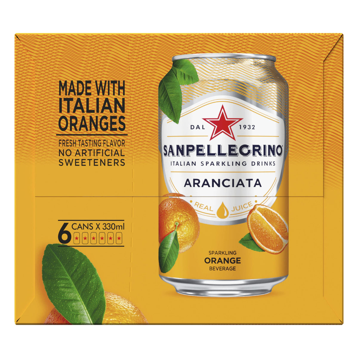 Orange Italian Sparkling Drinks, 11.15 Fl Oz Cans, 6 Pack G59904
