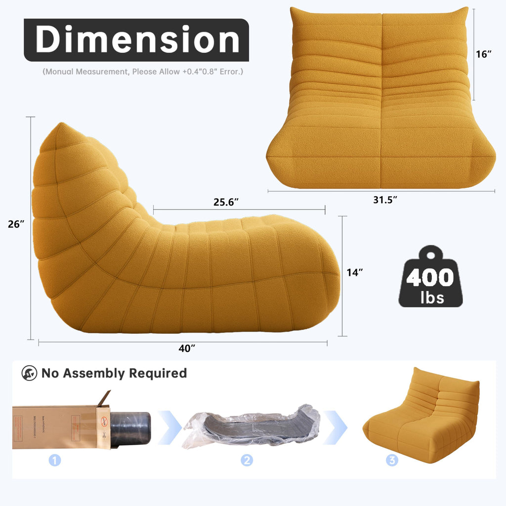 Giant Bean Bag Chair with Memory Foam Y28467