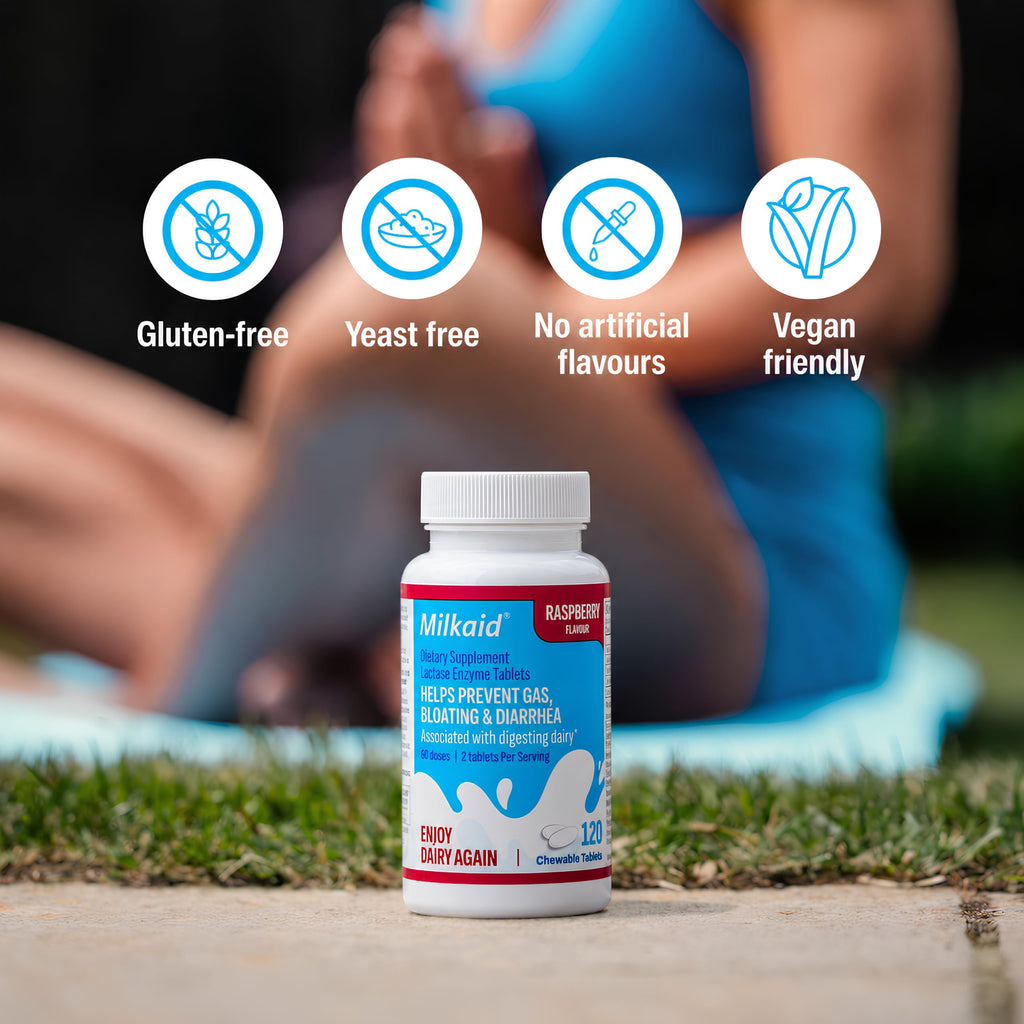 Chewable Lactase Enzyme Tablets 360 Tablets Raspberry E611