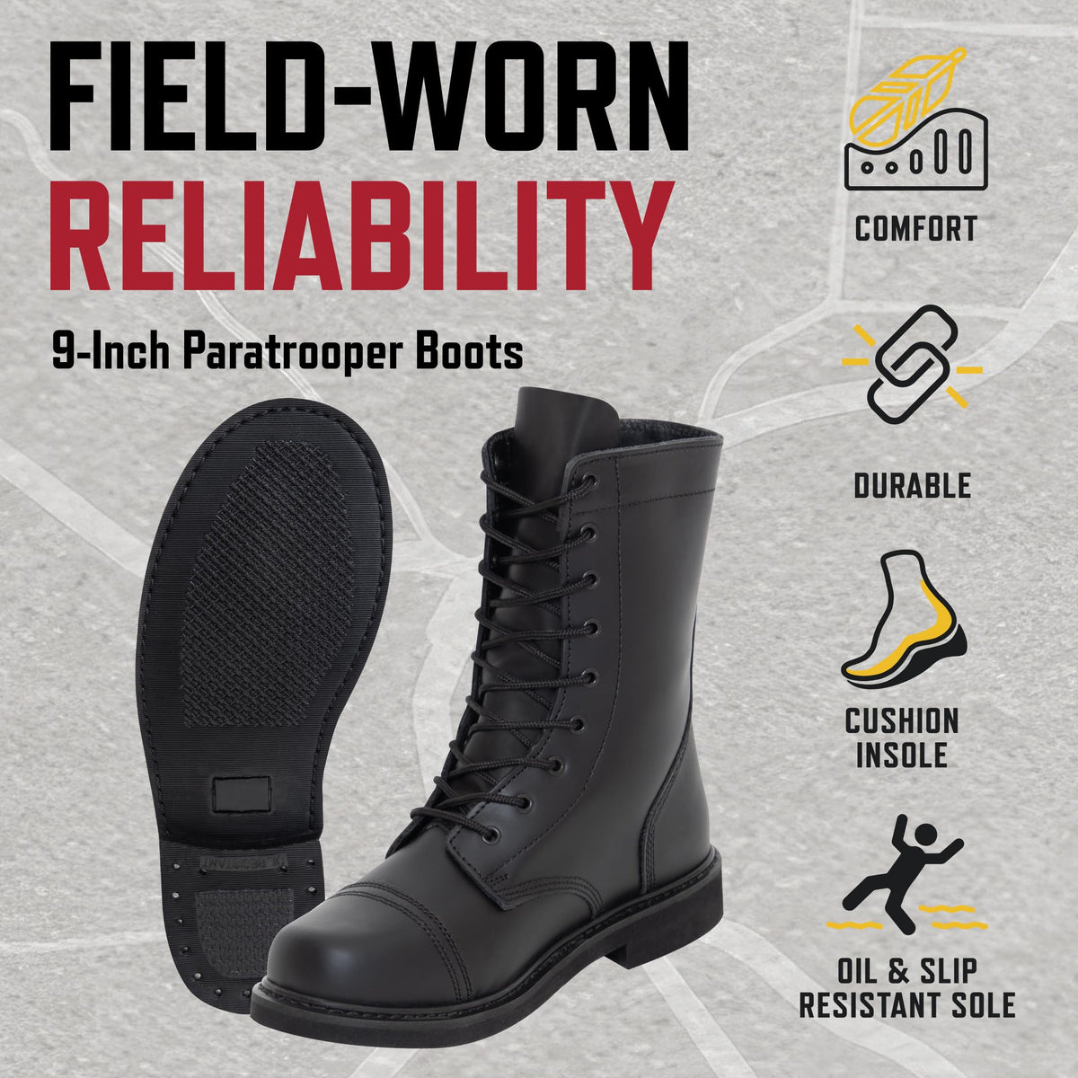 9 Inch Paratrooper Boots R709