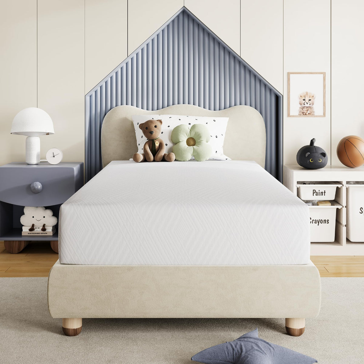 Twin Memory Foam Mattress 5 Inch Medium Firm White T6844
