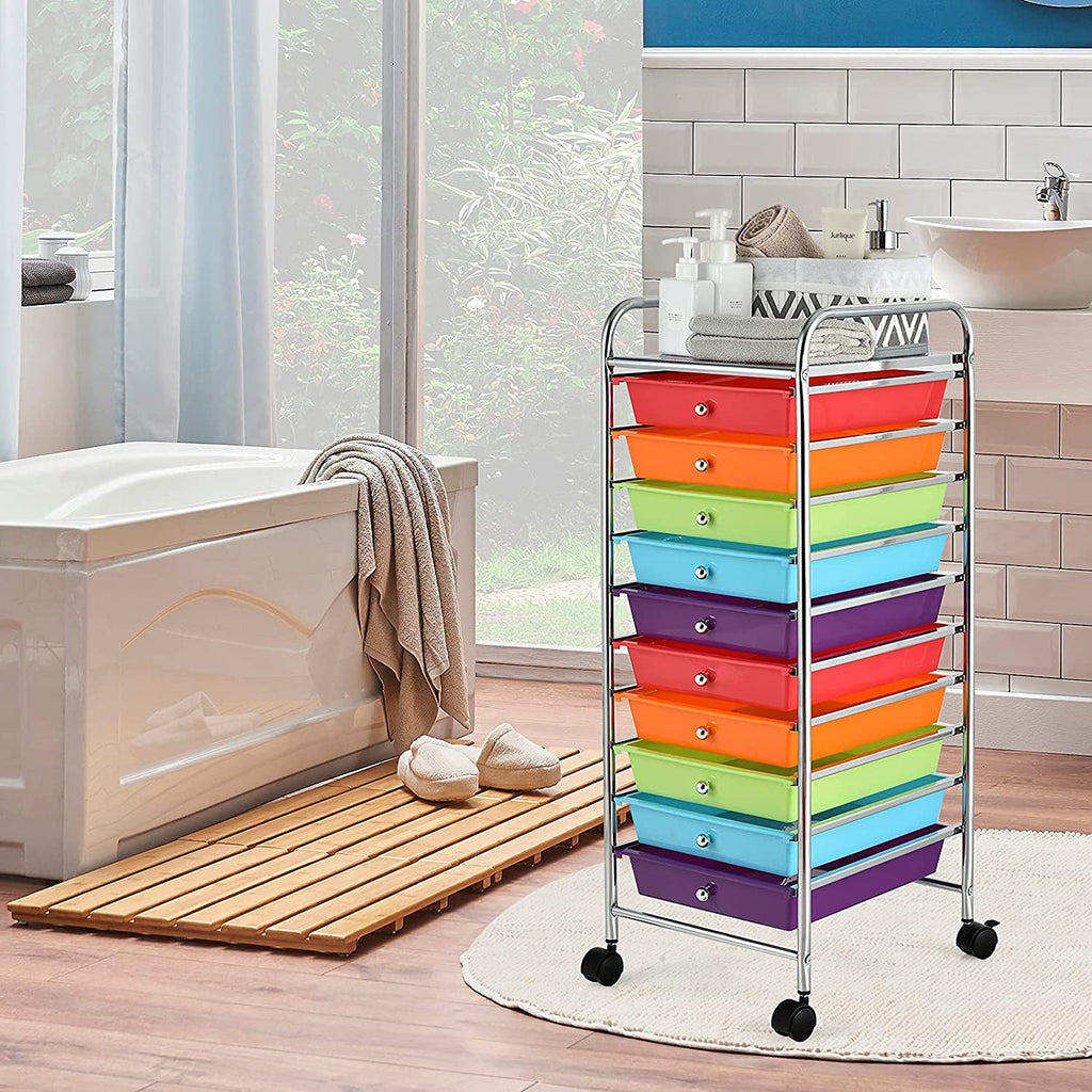 10 Drawer Rolling Storage Organizer Cart L36916