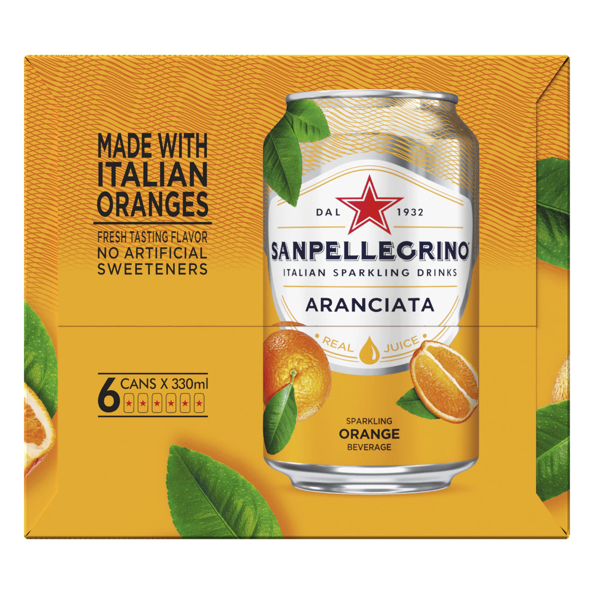 Orange Italian Sparkling Drinks, 11.15 Fl Oz Cans, 6 Pack G59904