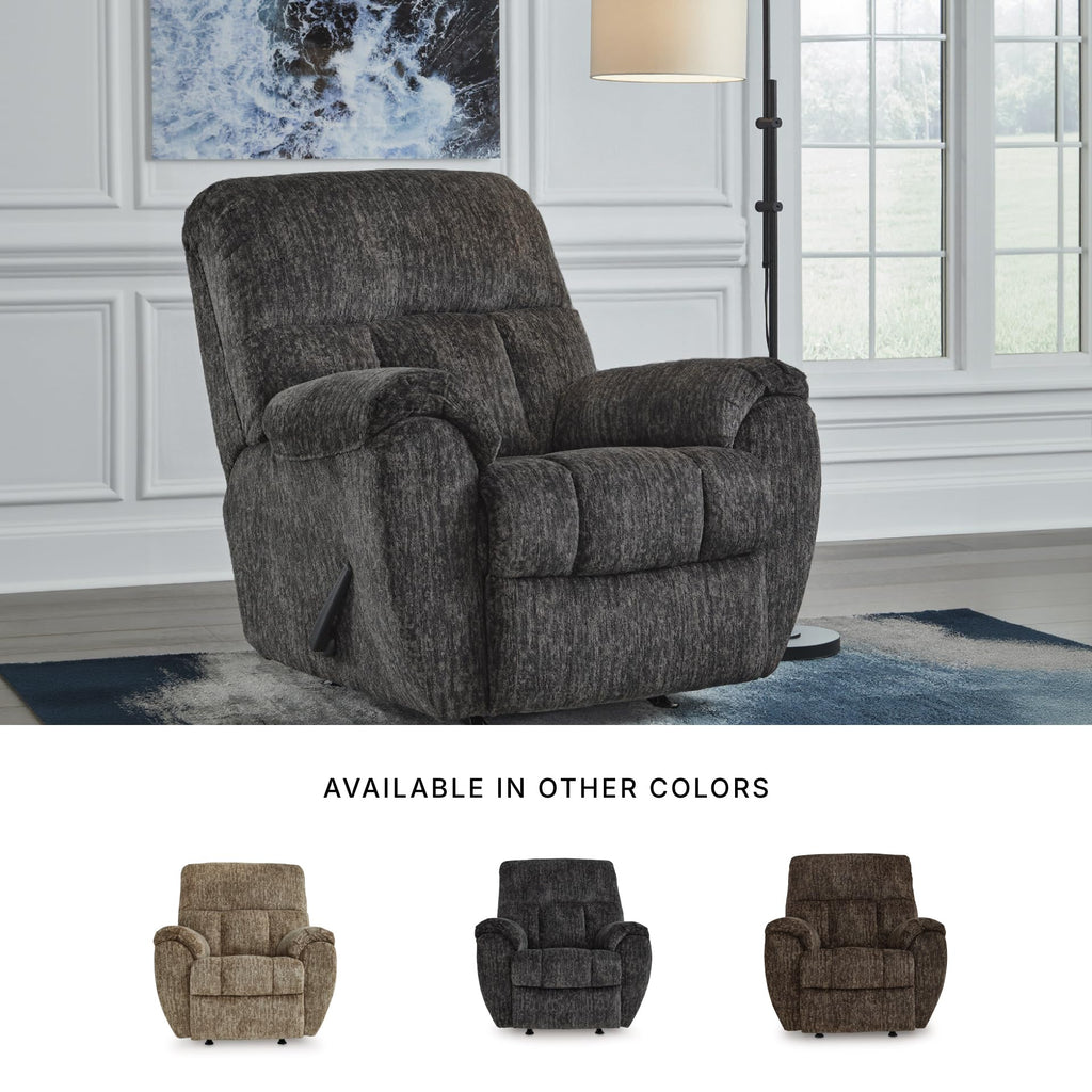 Gray Chenille Rocker Recliner Chair B42680