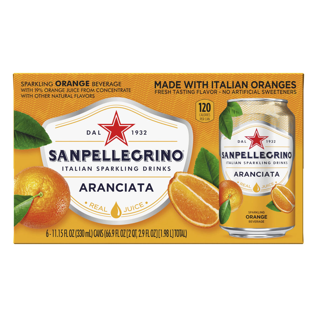 Orange Italian Sparkling Drinks, 11.15 Fl Oz Cans, 6 Pack G59904