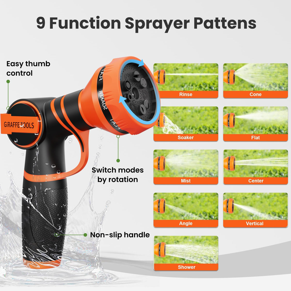 100ft Stainless Steel Garden Hose with Spray Nozzle F88946