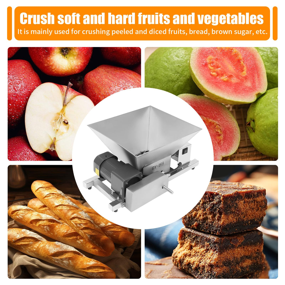4L Stainless Steel Electric Fruit Crusher H343