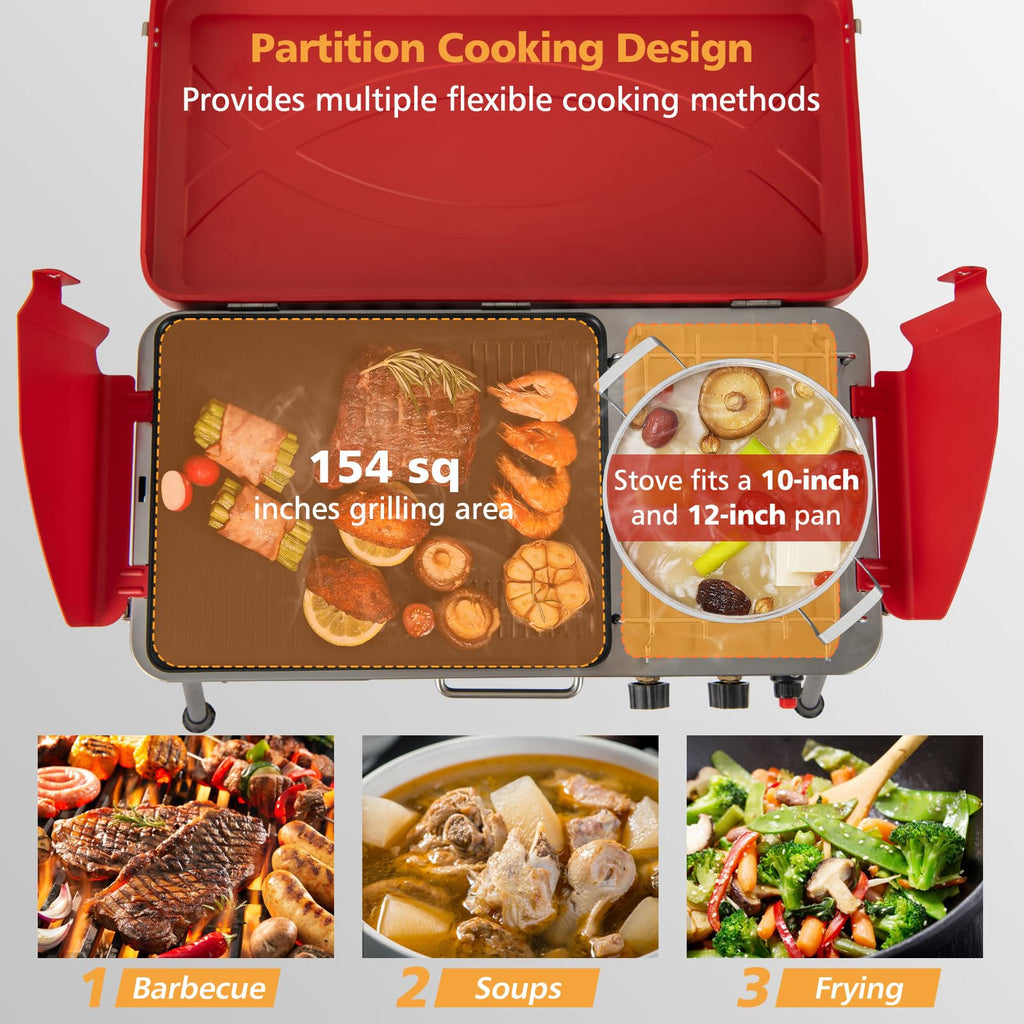 Portable Propane Gas Grill & Stove M495