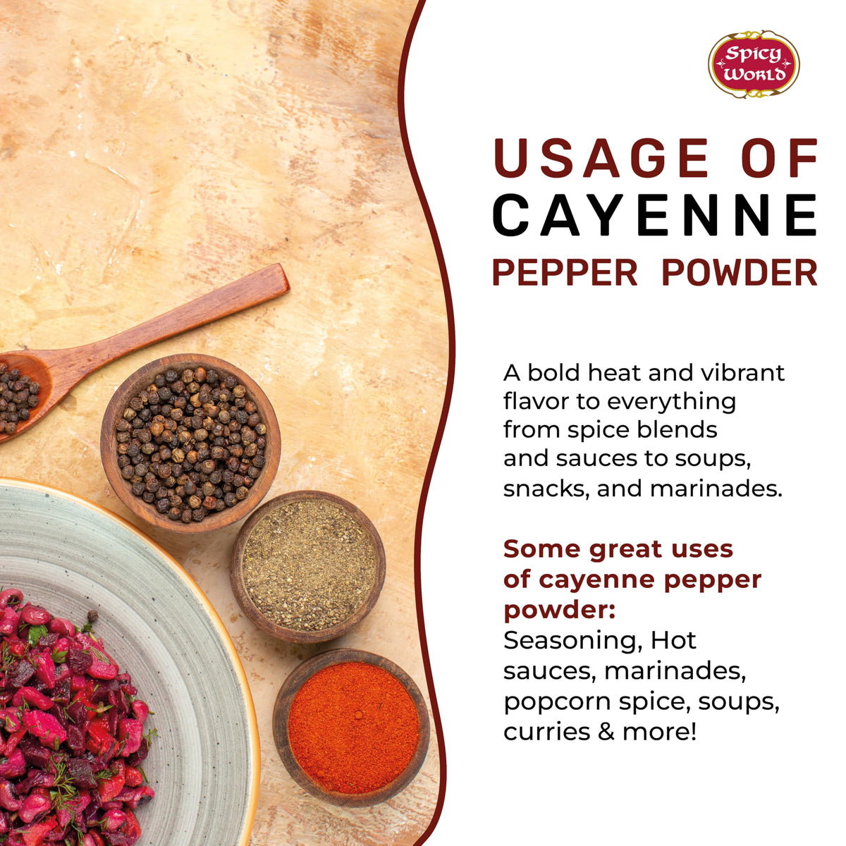 Cayenne Pepper Powder 16oz Jar 50,000 SHU Gluten Free U700496