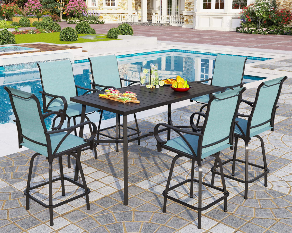 7 Piece Bar Height Patio Dining Set B72437
