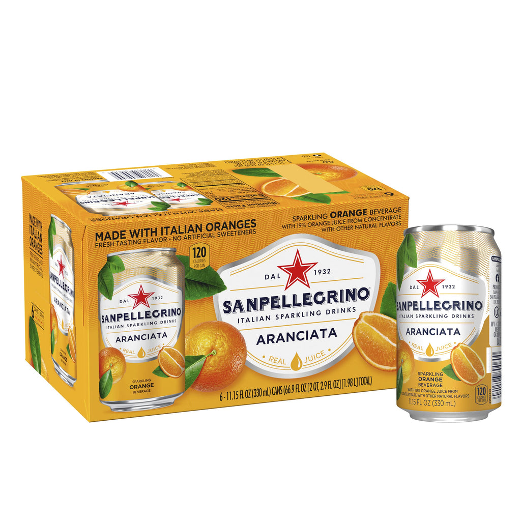 Orange Italian Sparkling Drinks, 11.15 Fl Oz Cans, 6 Pack G59904