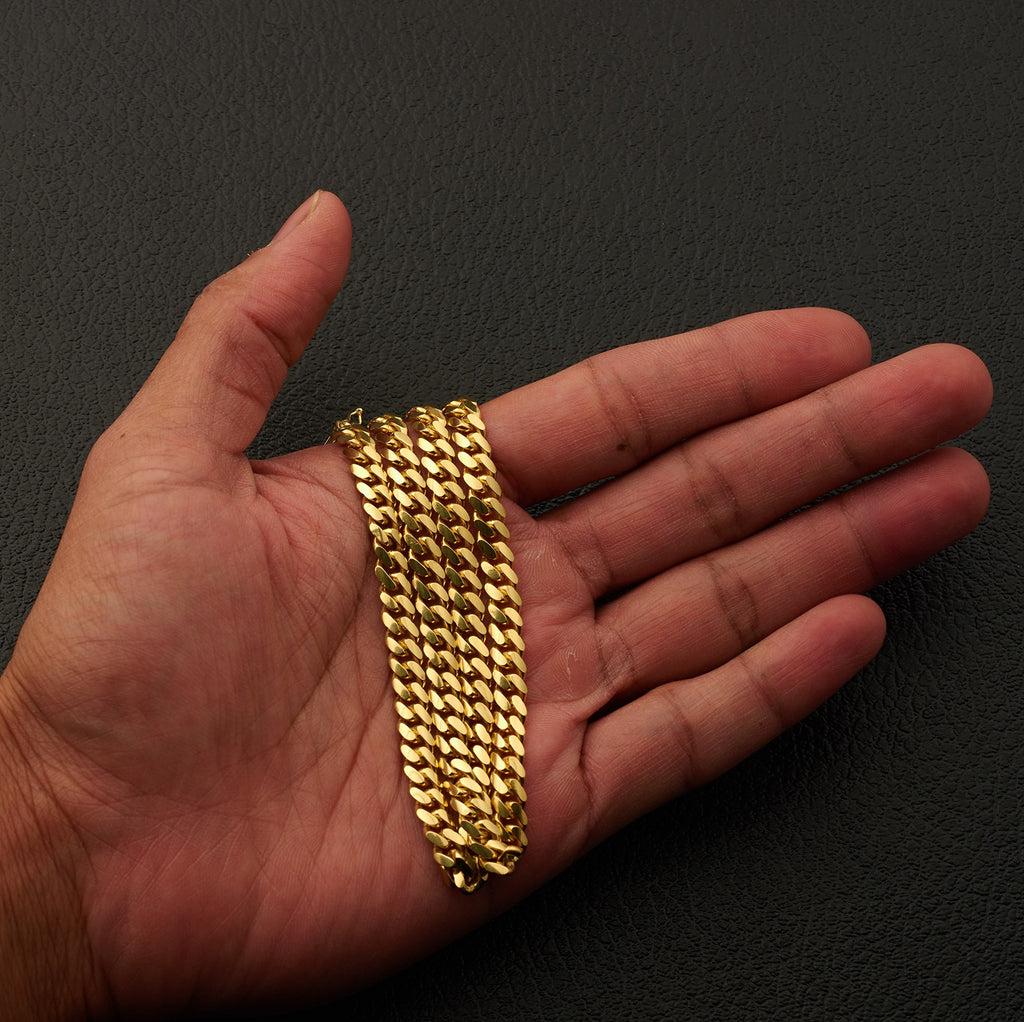14K Yellow Gold 6mm Miami Cuban Necklace Y886588