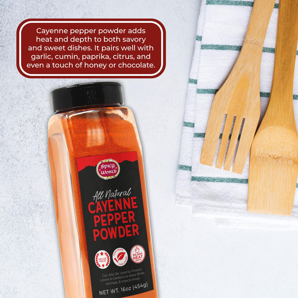 Cayenne Pepper Powder 16oz Jar 50,000 SHU Gluten Free U700496